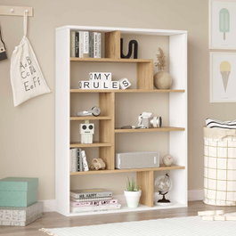 Hanah Home Kee1-Sw Estantería Natural y Blanco